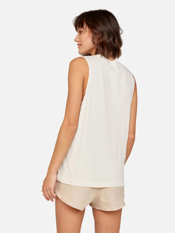Organic Cotton Vintage Tank Bone - S