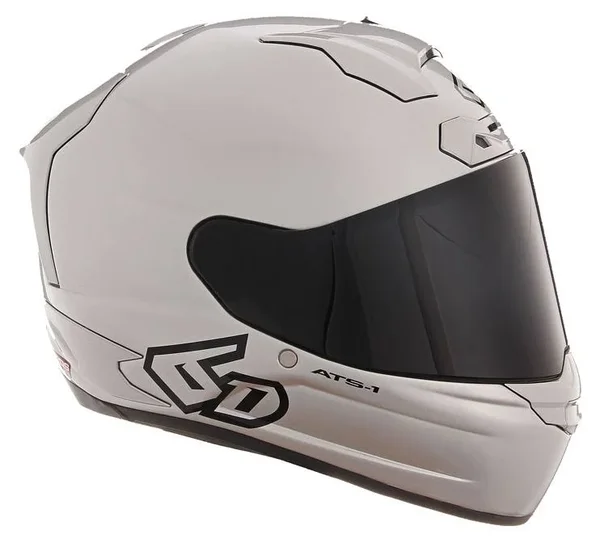 6D ATS-1R Solid Gloss Silver Helmet, Size: Xs