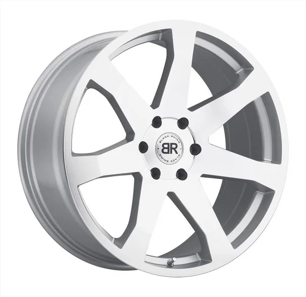Black Rhino Mozambique Silver w/Mirror Cut Face Rotary Forged (Wheel Size: 24x10, Wheel Bolt Pattern: 5x150, Wheel Offset: 30)