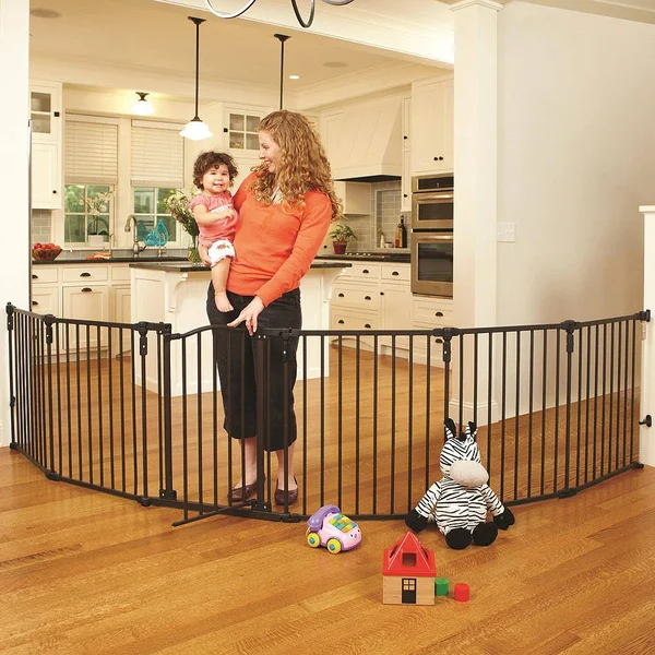 North States 3-in-1 Arched Decor Extra Wide Gate - Matte Bronze, 144x22