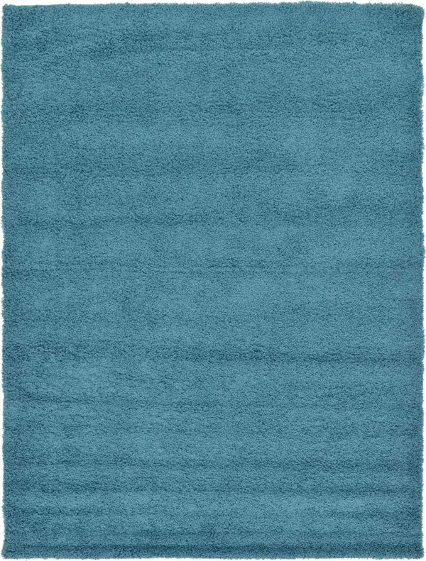 6&x9& Solid Shag Rug Aqua Blue - Unique Loom