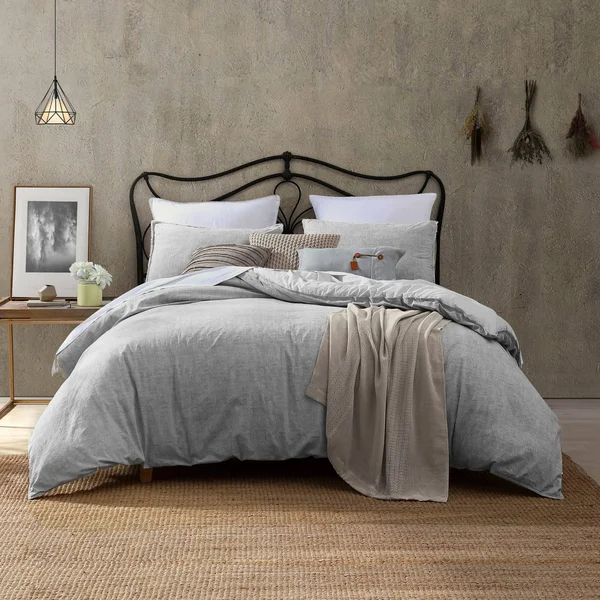 Brielle Home Callan 3 Piece Comforter Set - Light Grey - King