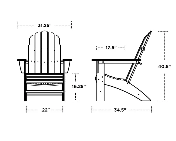 POLYWOOD Vineyard Curveback Adirondack Chair (Lime)