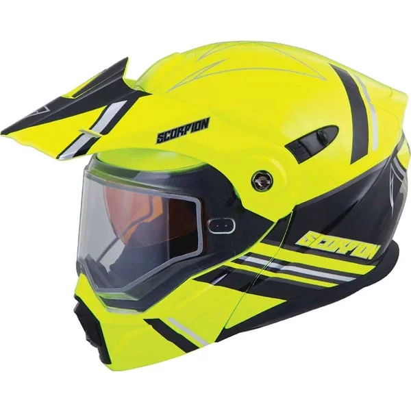 Scorpion EXO-AT950 Teton Helmet - Dual Lens - Hi-Viz Yellow/Black - SM