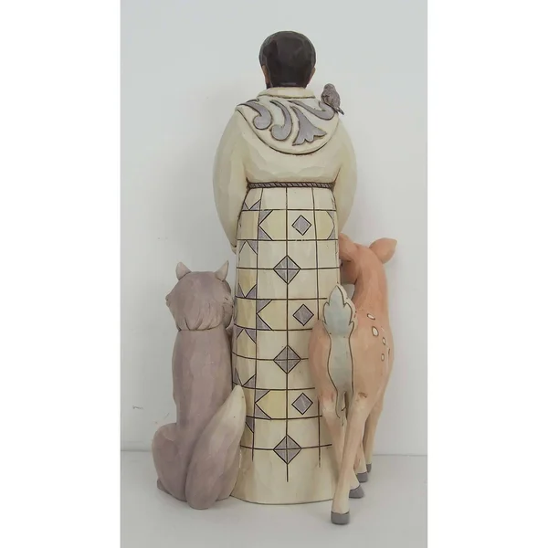 Jim Shore White Woodland St. Francis Figurine