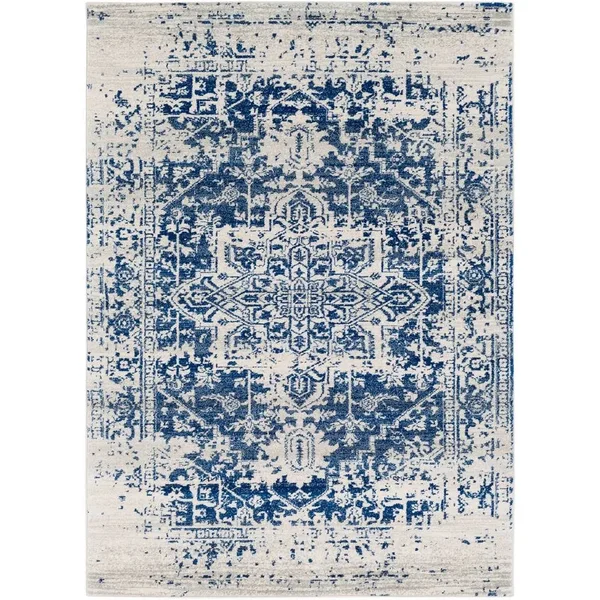 Blue Harput Area Rug Light Gray - Dark Blue, Beige 9&3 x 12&6 by Surya