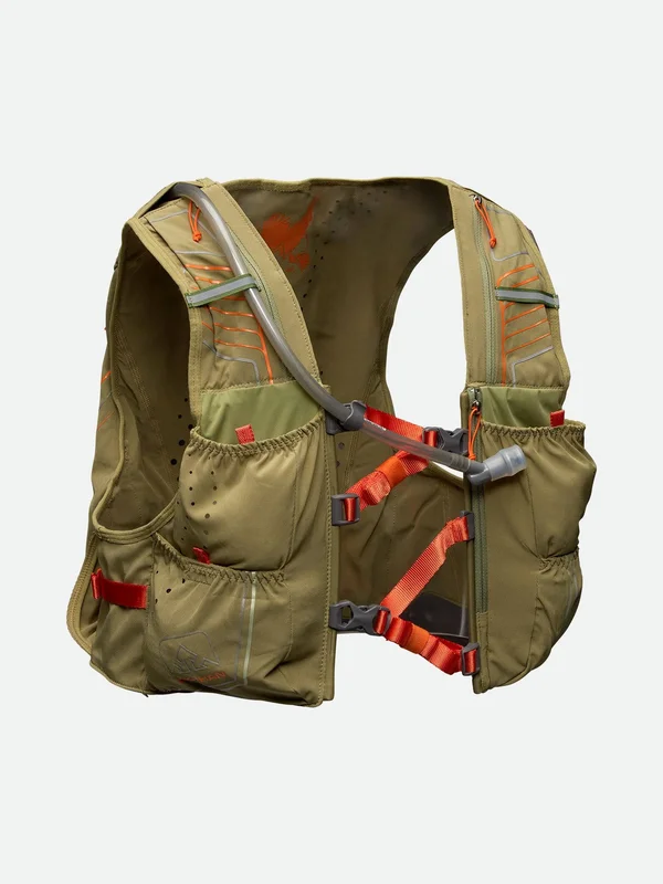 Nathan VaporKrar 12L 2.0 Insulated Hydration Vest Mosstone/Exuberance - Xs