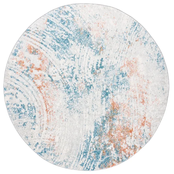 Safavieh Tulum Rug Collection TUL237A - Ivory, Dark Blue - 6' x 9'