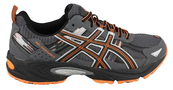 Asics Men's Gel Venture 5 Running Shoe, Carbon/Black/Hot Orange, 9 M US