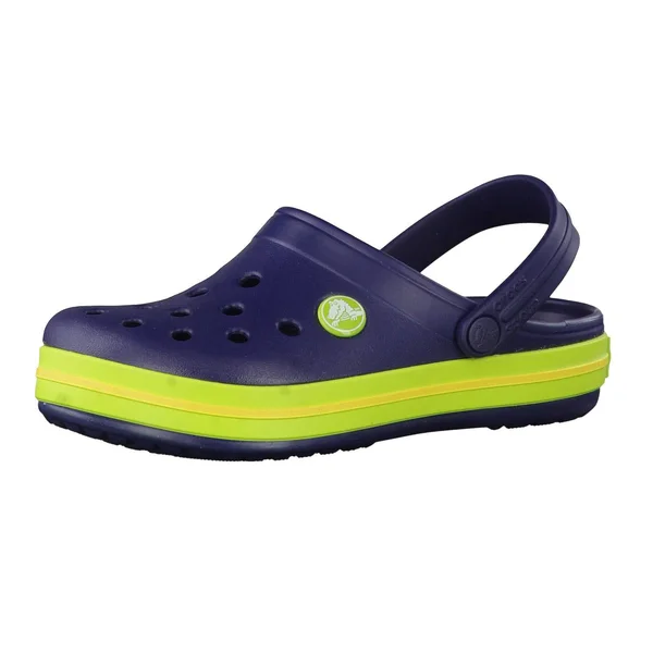 Crocs Kids Crocband Clog Clogs - Navy, Volt Green - 3M