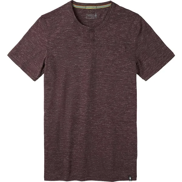 Smartwool Men's Everyday Exploration SS Henley XL - Woodsmoke Heather