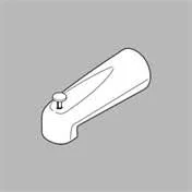 Delta RP36497PB Polished Brass Tub Spout - Pull-Up Long Diverter
