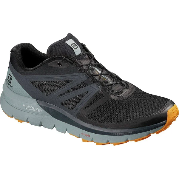 Salomon Men's Sense Max 2 10, Black/Lead/Flame Orange