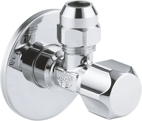 Grohe 22018000 Angle Valve for Single Lever Mixer Tap with Roughened Thread for Simple Sealing - Wall Connection 1/2 inch with Sl