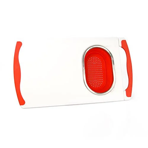Good Cooking Over The Sink Cutting Board with Collapsible Colander and Extra Long Extension