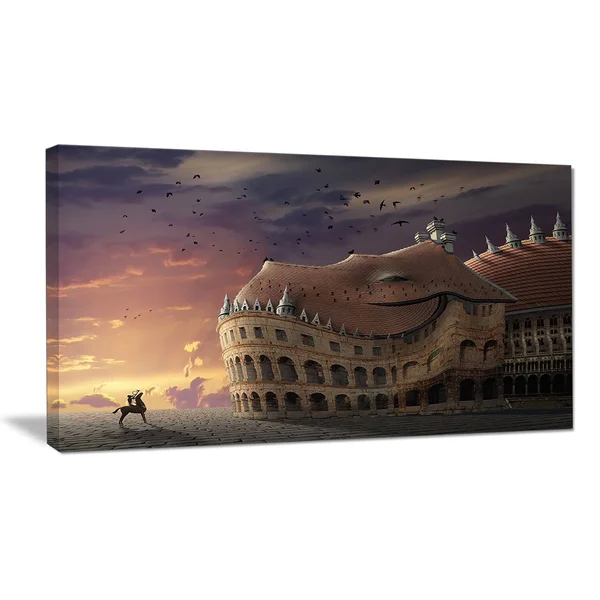 Design Art Wake Up Dragon Collage - 3 Piece Graphic Art on Wrapped Canvas Set, Blue