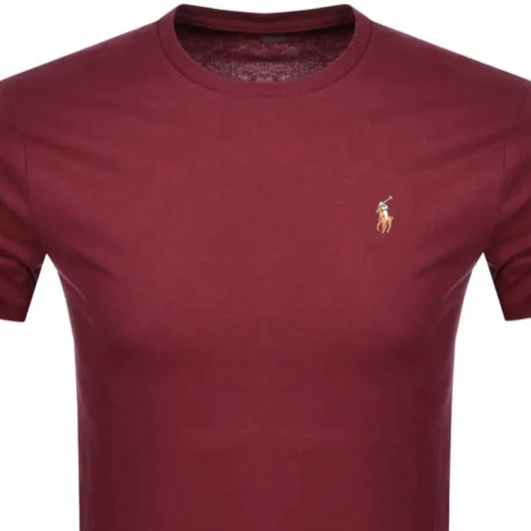 Polo Ralph Lauren Custom Slim Fit Crew Neck T-Shirt - Red - Red