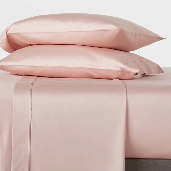 King 400 Thread Count Solid Performance Sheet Set Blush - Threshold