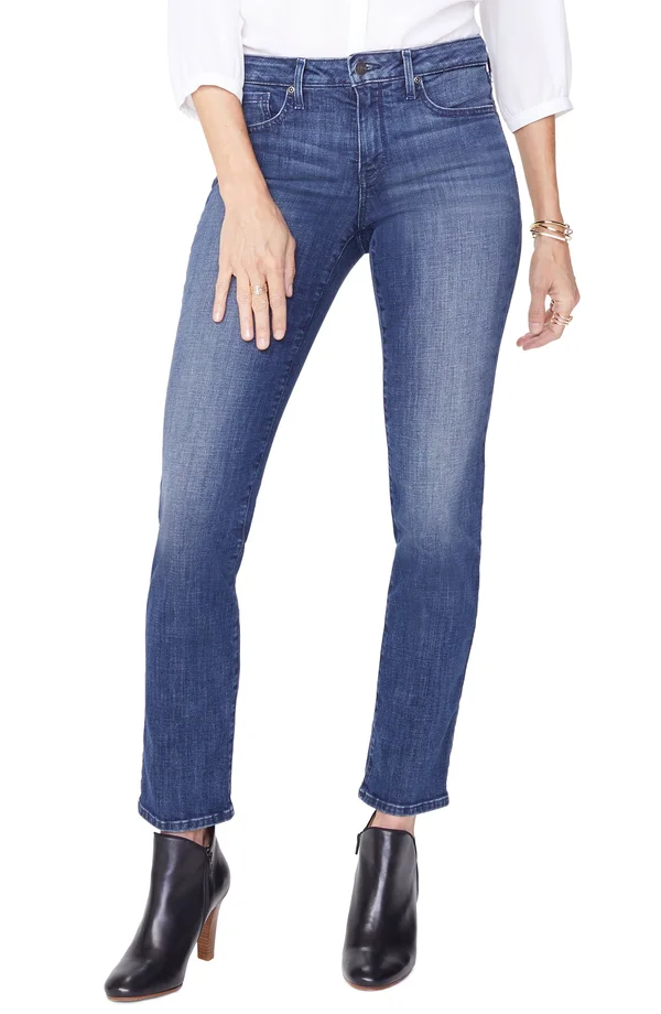 Nydj Womens Sheri Slim Fit Jeans, Blue, 18, Women's