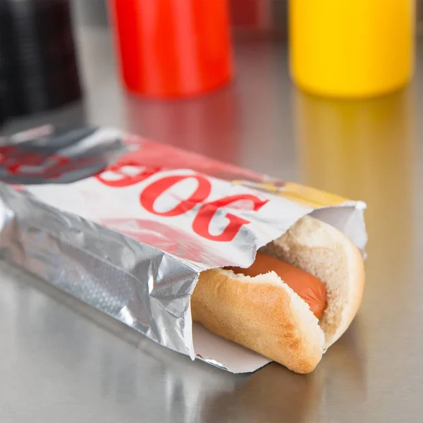 Carnival King 3 1/2x22 x 1 1/2x22 x 9x22 Printed Foil Hot Dog Bag - 1000/Case
