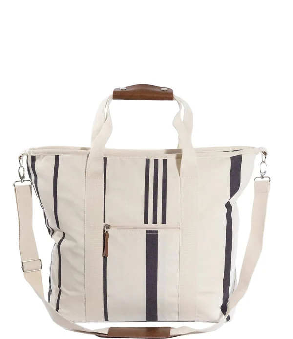 Business Pleasure Cooler Tote Bag - Navy Stripe