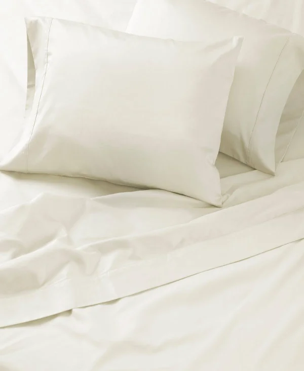 Welhome Cotton Sateen Sheet Set - Ivory - King