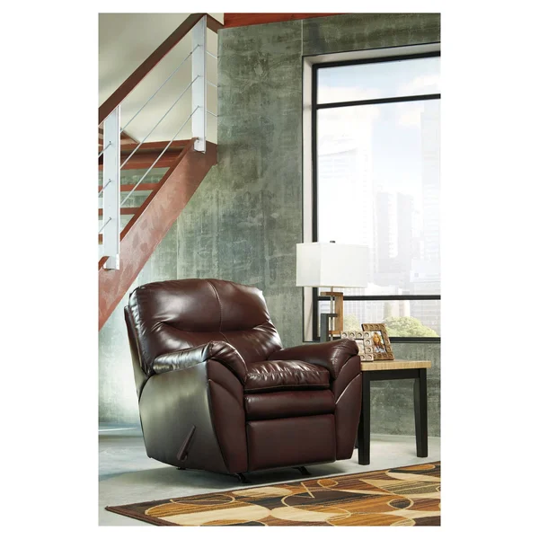 Ashley Signature Design Tassler DuraBlend Rocker Recliner - Mahogany
