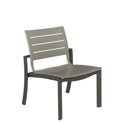 Kor Aluminum Slat Patio Dining Chair Tropitone Frame Color: Sonora, Seat Finish: Moab
