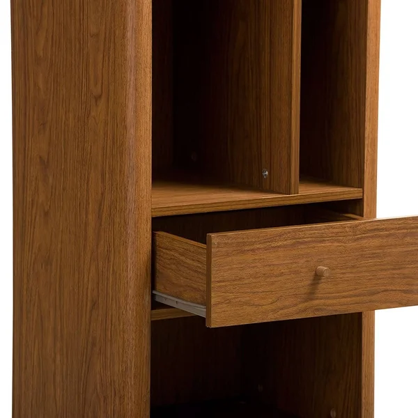 Mid-Century Modern Classic Bookcase Sideboard Cabinet - Brown
