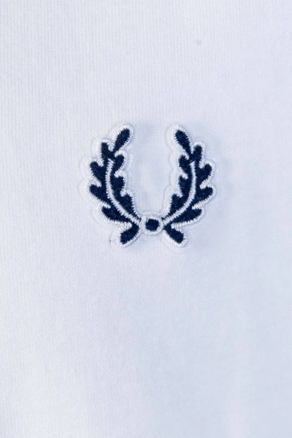 Fred Perry Taped Ringer T Shirt White