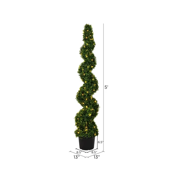 Vickerman TP170460LED 5' Boxwood Spiral in Pot UV 130ww LED