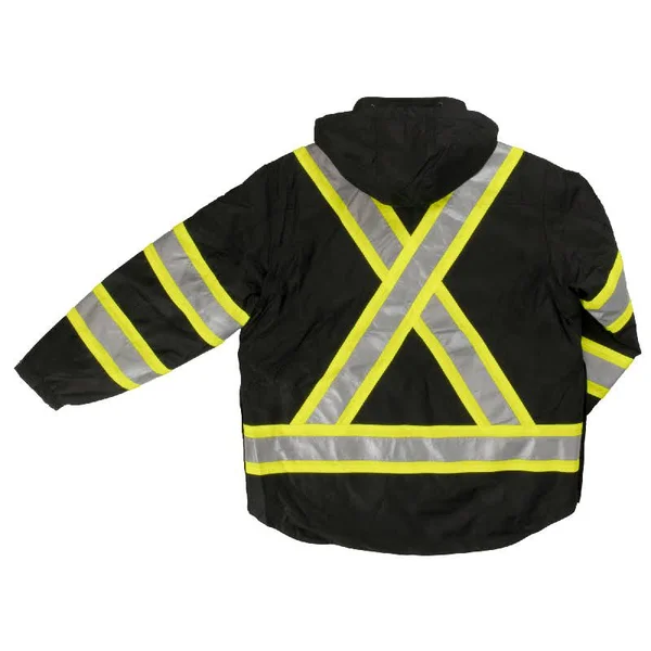 Safety Insulated 5-in-1 Parka, 2XL, Black Work King S42621