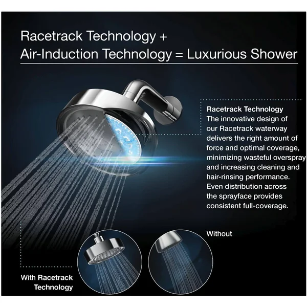 Kohler K-45410-G Margaux 1.75 GPM Single Function Shower Head with - Vibrant French Gold