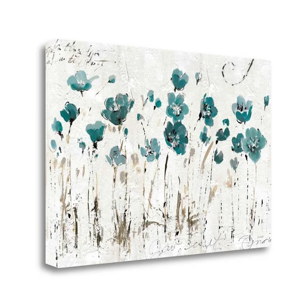 Tangletown Fine Art Abstract Balance VI Blue by Lisa Audit, Giclee Print on Wrap Canvas, 39x26x22
