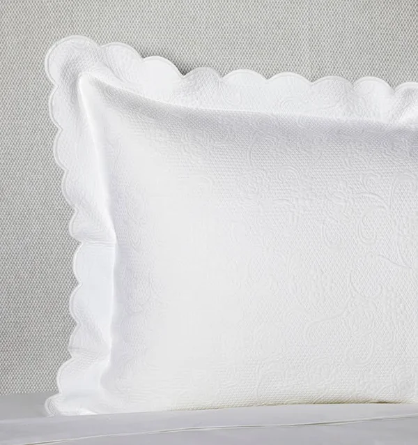 Sferra Alice Sham - Ivory, Standard, Cotton