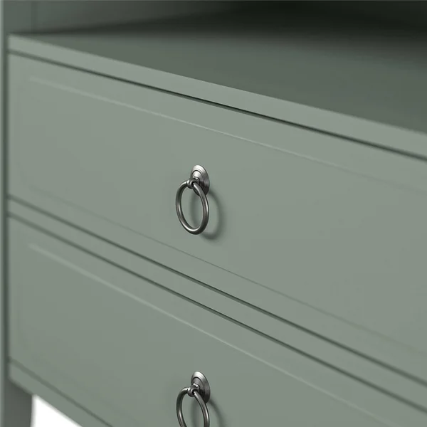 Novogratz Her Majesty 2 Drawer Nightstand, Green