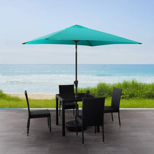 North Bend Square Patio Umbrella by Havenside Home - Grey