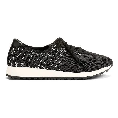 Aerosoles Women's in A Flash Sneaker, Black Fabric, Size 6.5