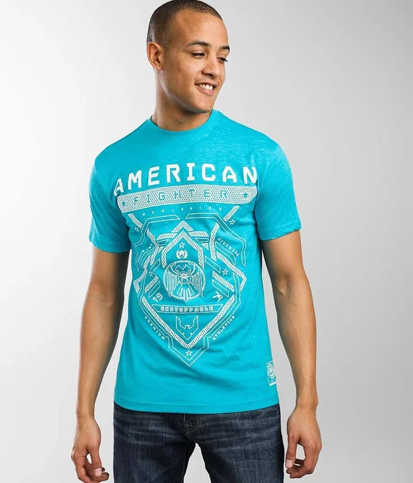 American Fighter Eldon T-Shirt - Turquoise Small - Men's
