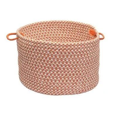 Winston Porter Baeza Storage Basket Color: Orange, Size: 12x22 H x 18x22 W
