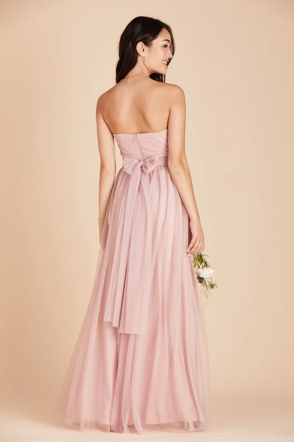 Birdy Grey Christina Convertible Tulle Bridesmaid Dress in Dusty Rose Xs, Dusty Rose