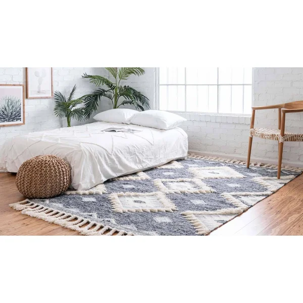 3&3x22x5& Mesa Rug Navy Blue/Ivory - Unique Loom