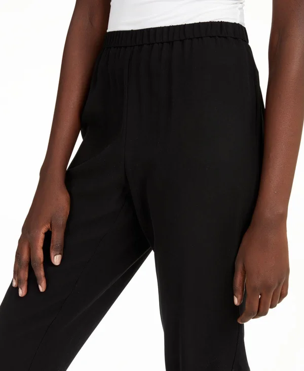 Eileen Fisher Yoked Straight-leg Pants - XX Small - Black