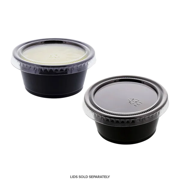 Amercare Poly Black Portion Cup, 2 oz, Case of 2500