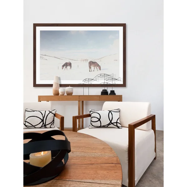 Marmont Hill Two Horses Framed Painting Print - Size: 16 inch x 24 inch