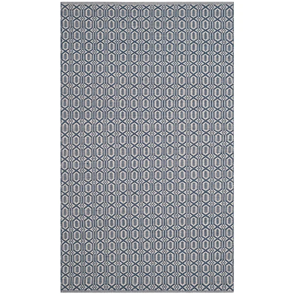 Safavieh Montauk Ivory/Blue 6 ft. x 6 ft. Square Area Rug