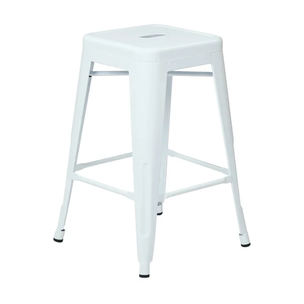24x22 Steel Backless Barstool (2-Pack) (Red)