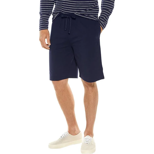 Coolibar Men's Newport Saturday Lounge Shorts, UPF Clothing For Men, Blue, Large