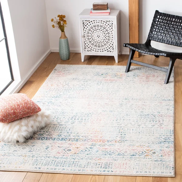 Safavieh Tulum Rug Collection TUL263F - Dark Grey - Ivory - 6&-7x22 x 6&-7x22 Round