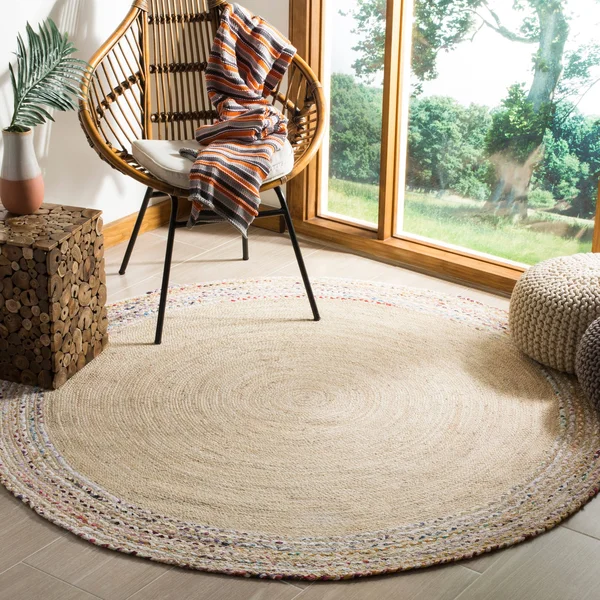 Safavieh Cape Cod 207 Area Rug, Ivory, Light Beige, 8& x 8& Round